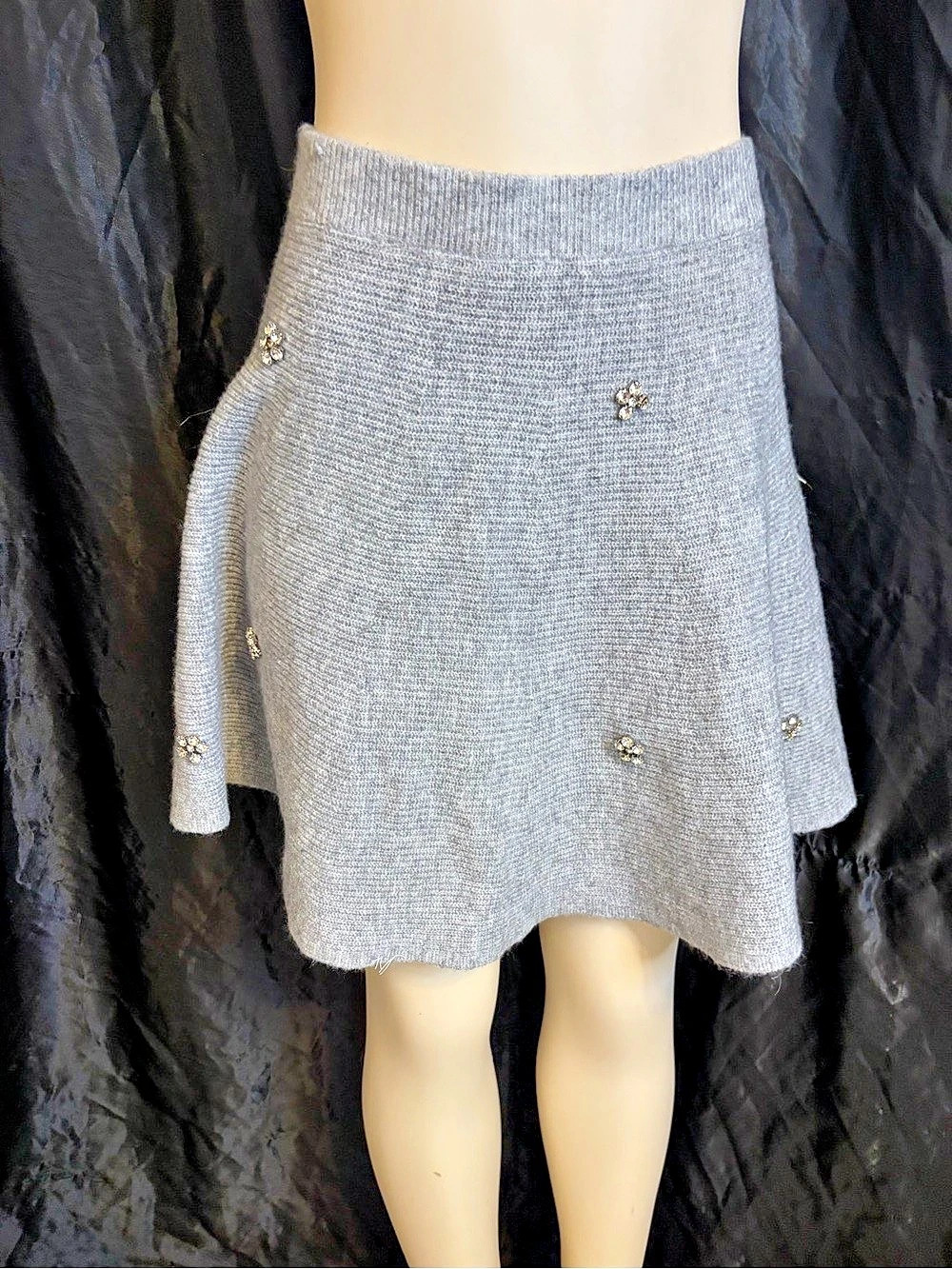 Free Assembly Mini Sweater Skirt Gray Size XL (16-18)